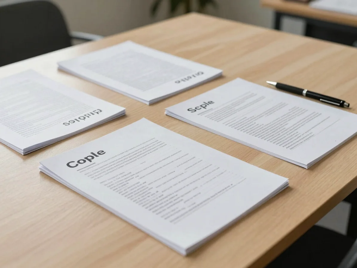 Editorial documentary photograph of a neatly arranged workspace w